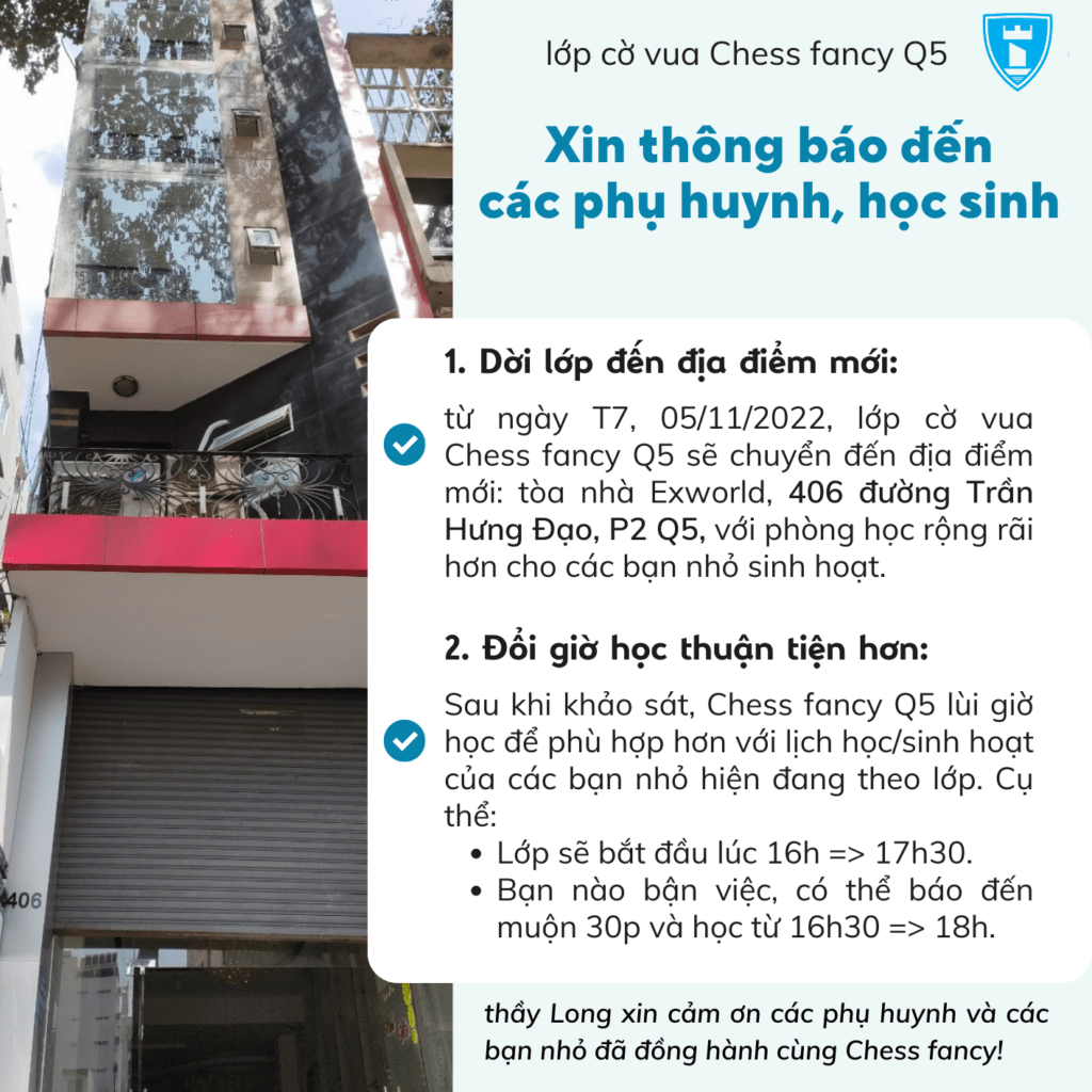 thông báo dời địa điểm